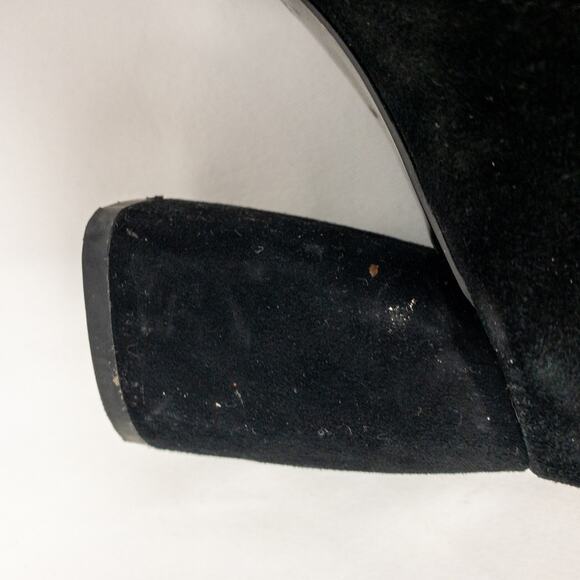 Nine West KerryLeeo Black Suede Button Ankle Booties Boots Womens 8.5 - Picture 6 of 16